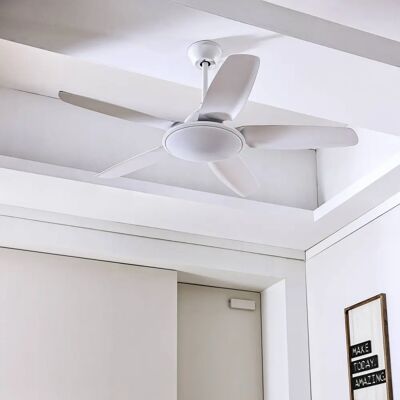Lucande Weiß Moderner Deckenventilator mit LED-Licht - Ventilator Lucande Weiß Moderner Deckenventilator mit LED-Licht - Ventilator
