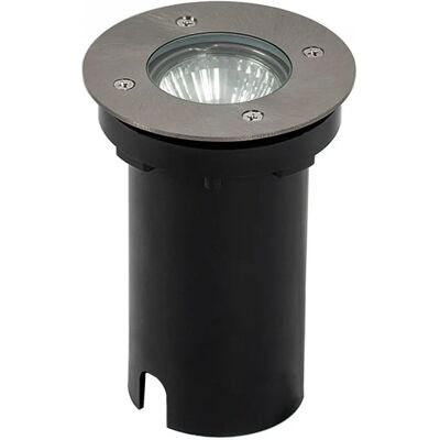 Lampada da incasso a pavimento Prios Riya, acciaio inox Lampada da incasso a pavimento Prios Riya, acciaio inox