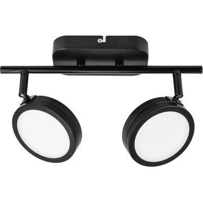 Lindby Neros Foco Moderno Negro LED - 2 Luces Lindby Neros Foco Moderno Negro LED - 2 Luces