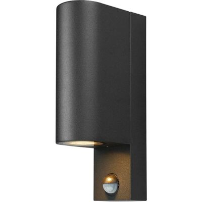 Prios - Lampada da parete esterna nera in alluminio moderno con 2 lampadine GU10 - Applique Prios - Lampada da parete esterna nera in alluminio moderno con 2 lampadine GU10 - Applique