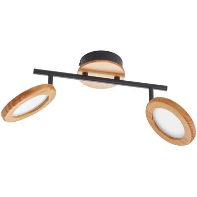 Lindby Manel Foco LED Empotrado - Diseño Moderno en Madera de 2 Luces Lindby Manel Foco LED Empotrado - Diseño Moderno en Madera de 2 Luces