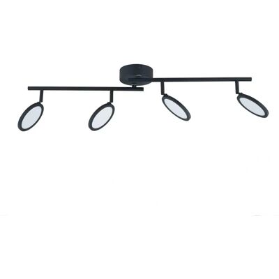 Lindby Manel foco LED - Moderno en negro de metal 4 luces Lindby Manel foco LED - Moderno en negro de metal 4 luces