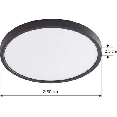 Lindby Pravin Lampa sufitowa - LED Ø 50 cm, 3000 K, Czarny satyna Lindby Pravin Lampa sufitowa - LED Ø 50 cm, 3000 K, Czarny satyna