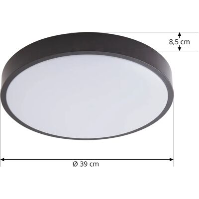 Lindby Medon Black Modern Ceiling LED Lamp - Bathroom Suitable Lindby Medon Black Modern Ceiling LED Lamp - Bathroom Suitable