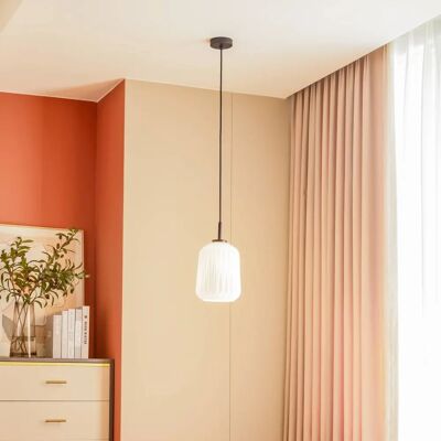 Lucande Schwarze Pendellampe Lirien - Modern für Wohnzimmer & Esszimmer - E27 Lucande Schwarze Pendellampe Lirien - Modern für Wohnzimmer & Esszimmer - E27