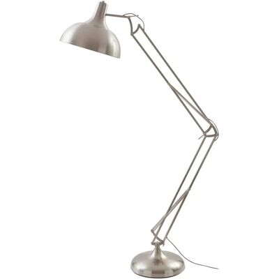 Lámpara de pie Lindby Leia en plata con pantalla ajustable - Lámpara de pie Lámpara de pie Lindby Leia en plata con pantalla ajustable - Lámpara de pie