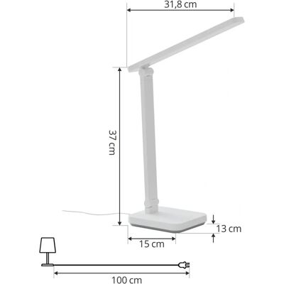 LINDBY Rylas Rechargeable LED Desk Lamp - Modern White LINDBY Rylas Rechargeable LED Desk Lamp - Modern White