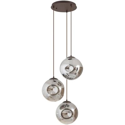 Lindby Valentina glaspendellampa - 3 ljus, E27, rökgrå - Vardagsrum & Matplats Lindby Valentina glaspendellampa - 3 ljus, E27, rökgrå - Vardagsrum & Matplats