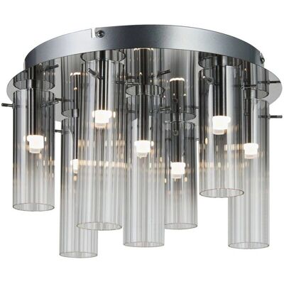 Lucande - Lampe plafond gris 'Korvitha' moderne - Salon & Salle à manger Lucande - Lampe plafond gris 'Korvitha' moderne - Salon & Salle à manger