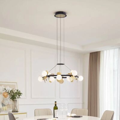 Lucande Pallo Nowoczesna czarna lampa wisząca 12 źródeł światła Lucande Pallo Nowoczesna czarna lampa wisząca 12 źródeł światła