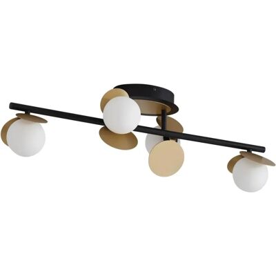 Lucande - Plafond LED Noir en Métal 'Pallo' (4 lumières) pour Salon & Salle à Manger Lucande - Plafond LED Noir en Métal 'Pallo' (4 lumières) pour Salon & Salle à Manger