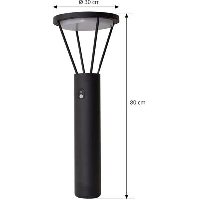 Lucande Elario Solarleuchte Schwarz Aluminium Lucande Elario Solarleuchte Schwarz Aluminium
