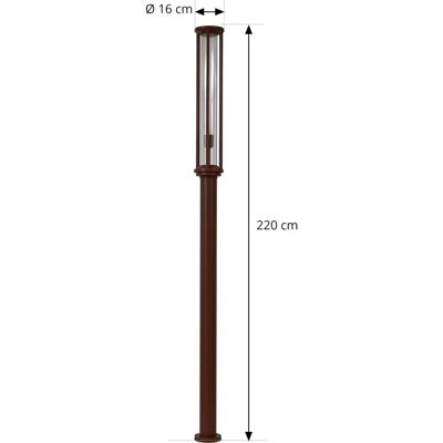 Lucande Außenlampe Alivaro - Braun Aluminium 220cm IP65 Lucande Außenlampe Alivaro - Braun Aluminium 220cm IP65