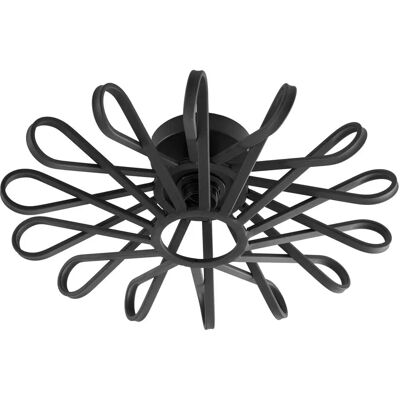 Lindby Kaelen Czarna Lampa Sufitowa - Lampa sufitowa Lindby Kaelen Czarna Lampa Sufitowa - Lampa sufitowa