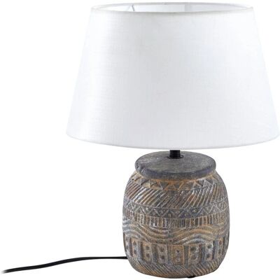 Lindby Aelith Tischlampe - Keramik, Grau, Stoffschirm Lindby Aelith Tischlampe - Keramik, Grau, Stoffschirm