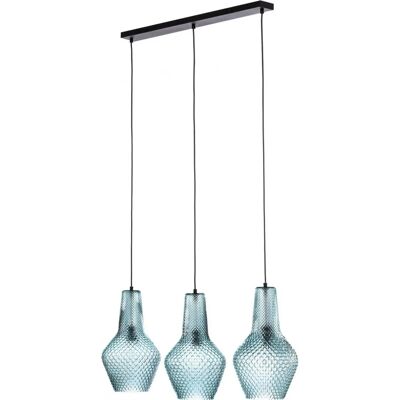 Lindby - Lámpara colgante vintage en azul con 3 luces Lindby - Lámpara colgante vintage en azul con 3 luces