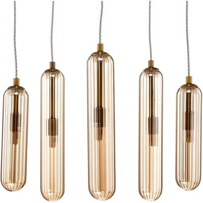 Lucande Weiße Glas 5-Licht Pendellampe Lucande Weiße Glas 5-Licht Pendellampe