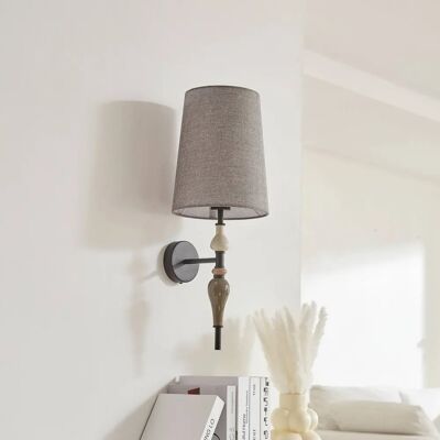 Lindby Haldorin Lámpara de Pared - Pantalla de Tela, Negro/Gris - Lámpara de Pared Lindby Haldorin Lámpara de Pared - Pantalla de Tela, Negro/Gris - Lámpara de Pared