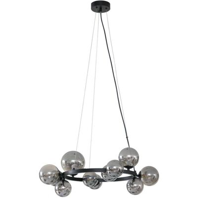 Lucande - Lampada a sospensione nera in vetro e metallo con 11 G9 Lucande - Lampada a sospensione nera in vetro e metallo con 11 G9