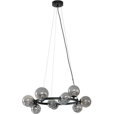 Lucande - Moderni musta lasi- ja metallipendantti 11 G9-lampulla Lucande - Moderni musta lasi- ja metallipendantti 11 G9-lampulla