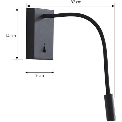 Lucande Hetti LED Vägglampa - Modern, Svart, Metall - Belysning för Hem Lucande Hetti LED Vägglampa - Modern, Svart, Metall - Belysning för Hem
