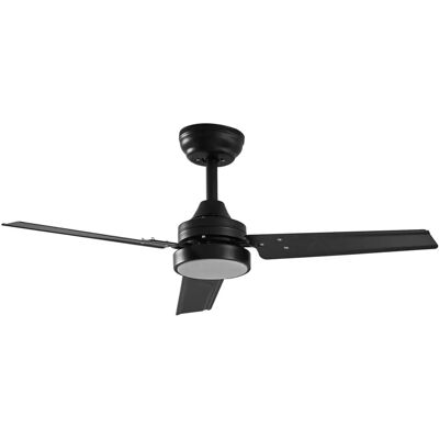 Lindby Aerallo - Deckenventilator mit Licht - Schwarz Metall Lindby Aerallo - Deckenventilator mit Licht - Schwarz Metall