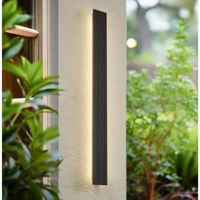 Lucande Schwarzes Aluminium LED Wandleuchte Melira - Wandleuchte Lucande Schwarzes Aluminium LED Wandleuchte Melira - Wandleuchte