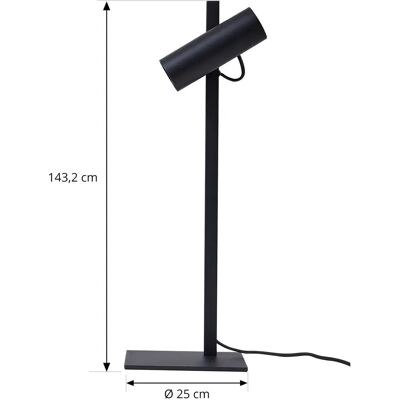 Lucande Lampe de table Lysias en Noir - Lampe de table Lucande Lampe de table Lysias en Noir - Lampe de table