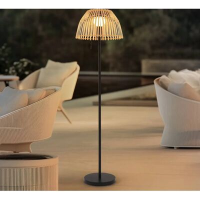 Lucande Solar Lamp Eligio - Bamboo, 39cm, RGB, Outdoor Lucande Solar Lamp Eligio - Bamboo, 39cm, RGB, Outdoor