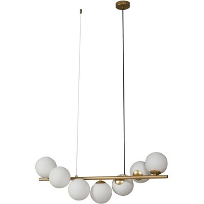 Lucande - Isandro G9 Pendellampe - Gold/Opal - 7 Leuchten Lucande - Isandro G9 Pendellampe - Gold/Opal - 7 Leuchten
