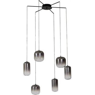 Suspension 'Avelina' en Noir de Verre - Lampe Suspendue Suspension 'Avelina' en Noir de Verre - Lampe Suspendue