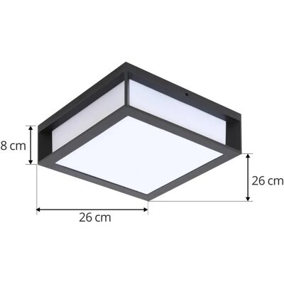 Lindby - Utomhusvägglampa Sivana i Svart Aluminium Lindby - Utomhusvägglampa Sivana i Svart Aluminium