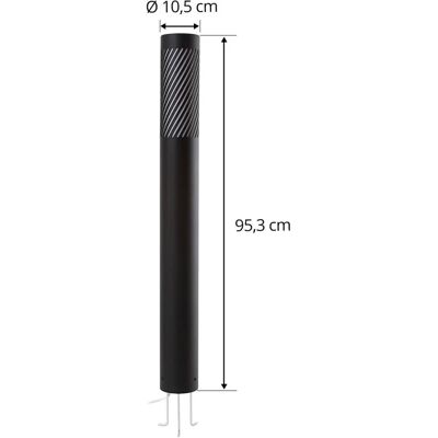 Lindby Lámpara exterior negra - Lurinda - Aluminio, IP44 Lindby Lámpara exterior negra - Lurinda - Aluminio, IP44