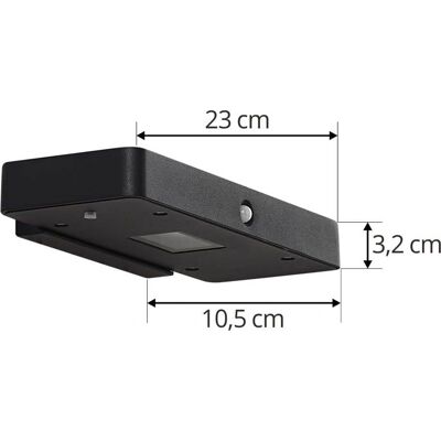 Lucande Solcell utomhuslampa 'Tavon' - Svart aluminium Lucande Solcell utomhuslampa 'Tavon' - Svart aluminium