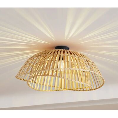 Lindby - Lampa wisząca 'Ilajus' w brązie - Ø 62cm, Styl rustykalny Lindby - Lampa wisząca 'Ilajus' w brązie - Ø 62cm, Styl rustykalny