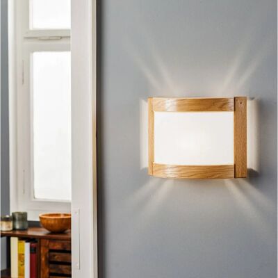 Lampa ścienna z drewna Envostar Zanna - E27, 22cm, Jasny dąb Lampa ścienna z drewna Envostar Zanna - E27, 22cm, Jasny dąb