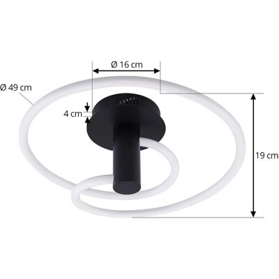Lucande Valenora - Lampa sufitowa LED - Biała - 49cm Lucande Valenora - Lampa sufitowa LED - Biała - 49cm