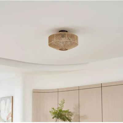Lindby Sorino - Suspension en papier marron Lindby Sorino - Suspension en papier marron