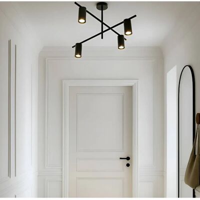 Lindby Czarna Lampa sufitowa - Marilou - 4 Światła - Ø 70cm Lindby Czarna Lampa sufitowa - Marilou - 4 Światła - Ø 70cm