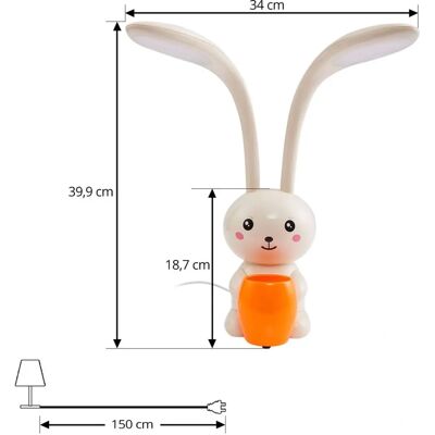 Lindby Haas LED Tischlampe - Moderner Kunststoff Beige Lindby Haas LED Tischlampe - Moderner Kunststoff Beige