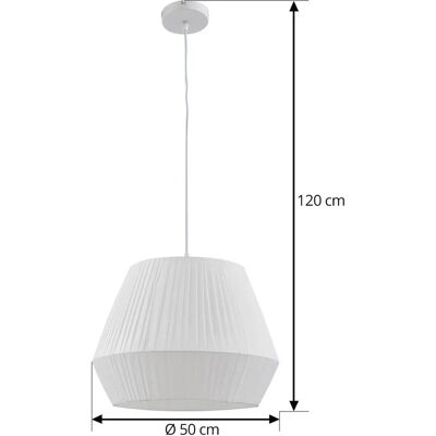 Lindby Vitore Lampa wisząca - Skandynawski design, Biały, Ø 40 cm Lindby Vitore Lampa wisząca - Skandynawski design, Biały, Ø 40 cm