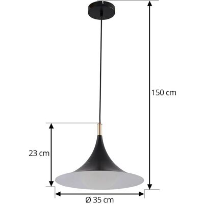 Lindby Jarl Black Metal Pendant Light - Pendant lamp Lindby Jarl Black Metal Pendant Light - Pendant lamp