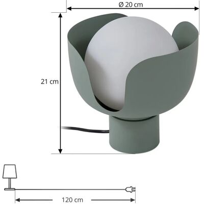 Lindby Fiora Tischlampe - Grün - Kristall & Metall Lindby Fiora Tischlampe - Grün - Kristall & Metall