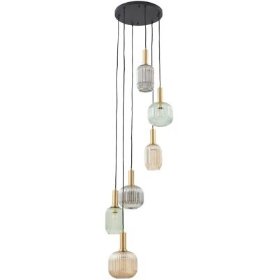 Lindby Doroteo Graue Glas Pendelleuchte - Pendellampe Lindby Doroteo Graue Glas Pendelleuchte - Pendellampe