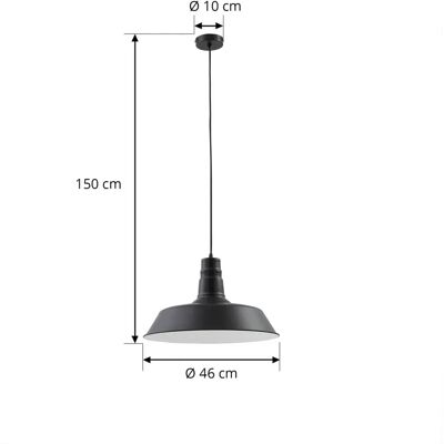 Lindby Laylan Graue Metall Pendellampe - Deckenleuchte Lindby Laylan Graue Metall Pendellampe - Deckenleuchte