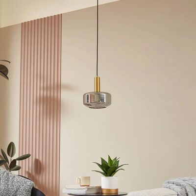 Lindby Hildur Gray Glass Pendant Lamp - Pendant Lamp Lindby Hildur Gray Glass Pendant Lamp - Pendant Lamp