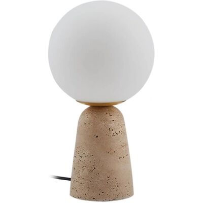 Lindby Kirstan Lampa stołowa z Białego Kamienia - Lampa stołowa Lindby Kirstan Lampa stołowa z Białego Kamienia - Lampa stołowa