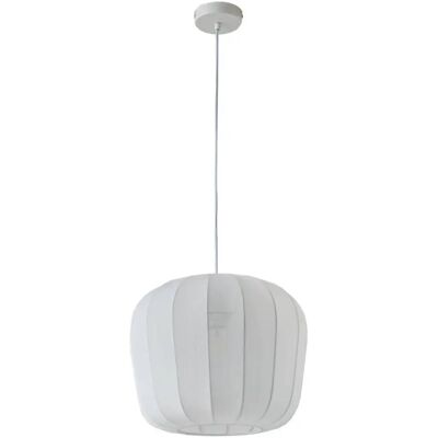 Lindby Helin Biała lampa wisząca - Tkanina, Jedwab Lindby Helin Biała lampa wisząca - Tkanina, Jedwab