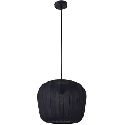 Lampe suspendue Lindby Helin - Tissu noir - Ø 35 cm - Publicité Lampe suspendue Lindby Helin - Tissu noir - Ø 35 cm - Publicité