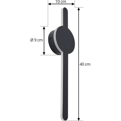 Lindby Borian LED Lampa Ścienna - Nowoczesny Design, 40cm, Czarna Lindby Borian LED Lampa Ścienna - Nowoczesny Design, 40cm, Czarna